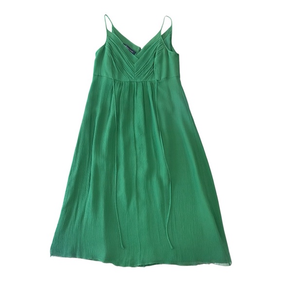 Green silk dress tie back dress by‎ Anne Klein Size 2P - Picture 1 of 7